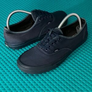 VANS LXVI All Blue Canvas Lace Up Low Top Skate Shoes | 9